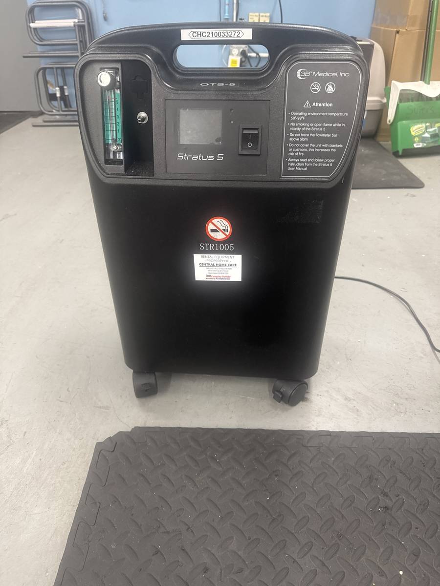 Stratus 5 oxygen concentrator from Central Home Care's rental fleet in Lynbrook NY